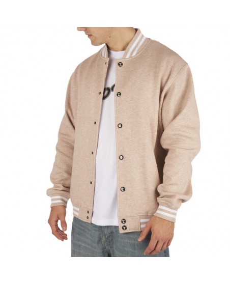 Townz Melange College Jacket Sand