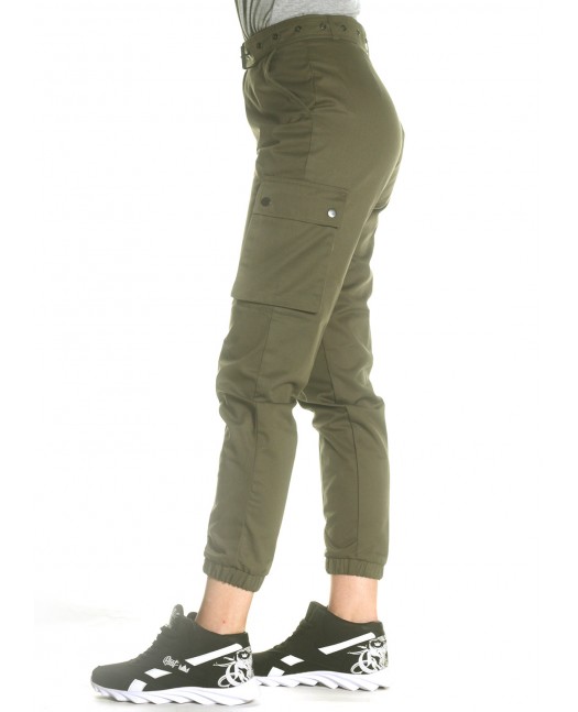 Female Army Cargo Pants Olive