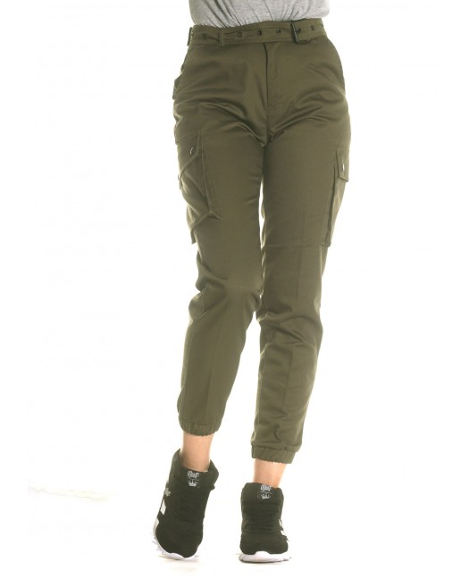 Female Army Cargo Pants Olive