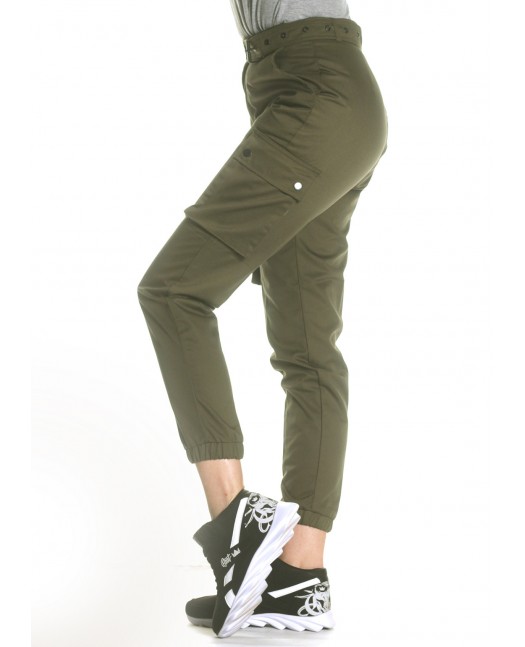 Female Army Cargo Pants Olive