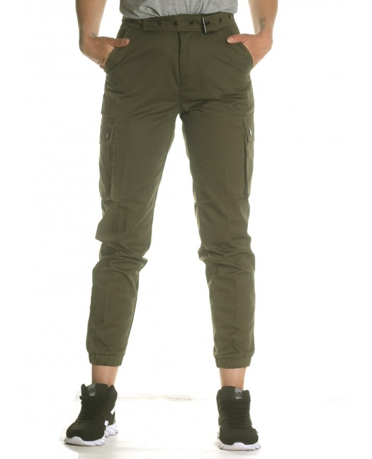 Female Army Cargo Pants Olive