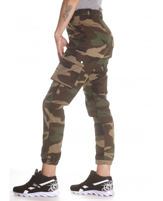 Female Army Cargo Pants Woodland