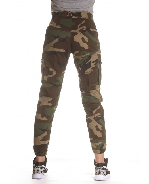 Female Army Cargo Pants Woodland