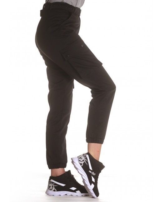 Female  Army Cargo Pants Black