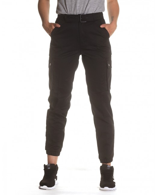 Female  Army Cargo Pants Black