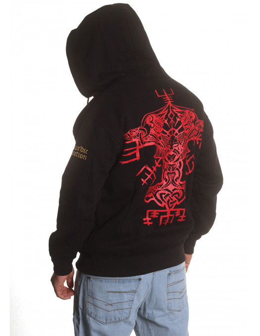 Norse Myth ZipHoodie BlackRedNGold by...