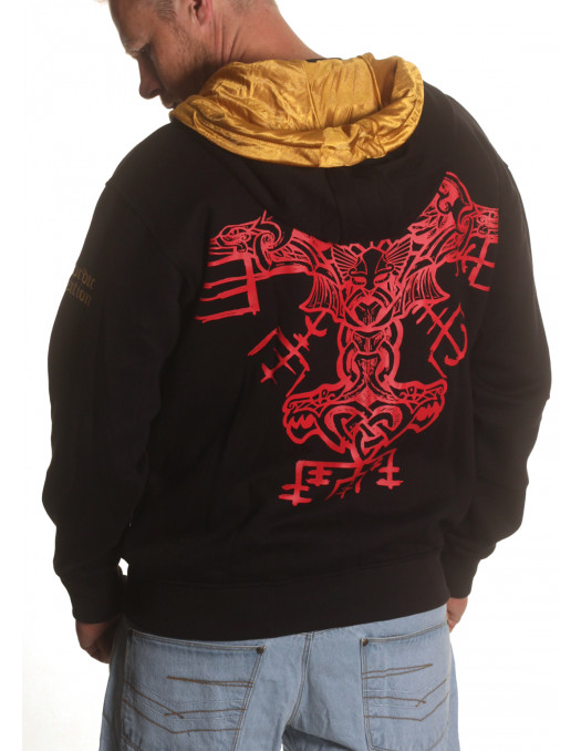 Norse Myth ZipHoodie BlackRedNGold by...