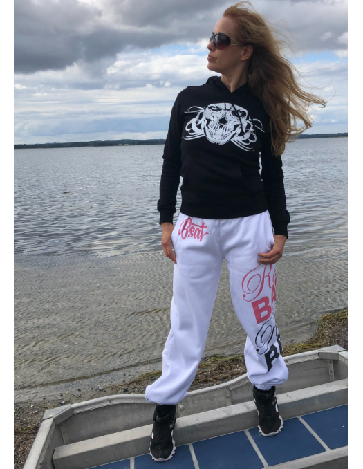 Cali Skull Hoodie BlackNWhite by BSAT