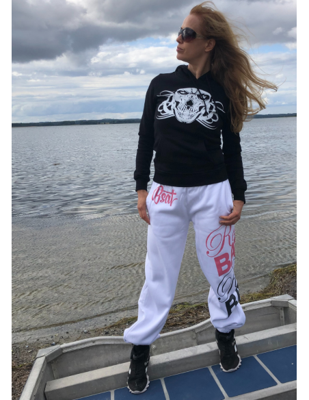 Cali Skull Hoodie BlackNWhite by BSAT