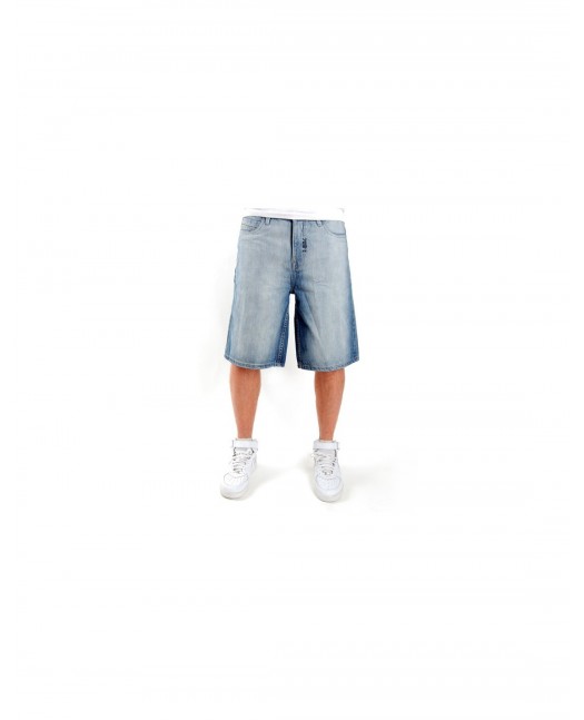 2-Pac Blue Logo Denim Shorts