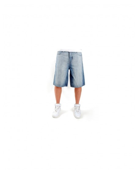 2-Pac Blue Logo Denim Shorts