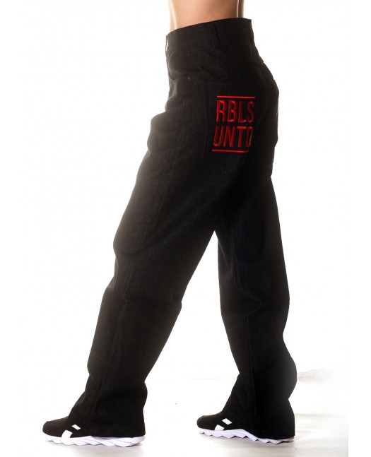 Rebels United Baggy Jeans Black