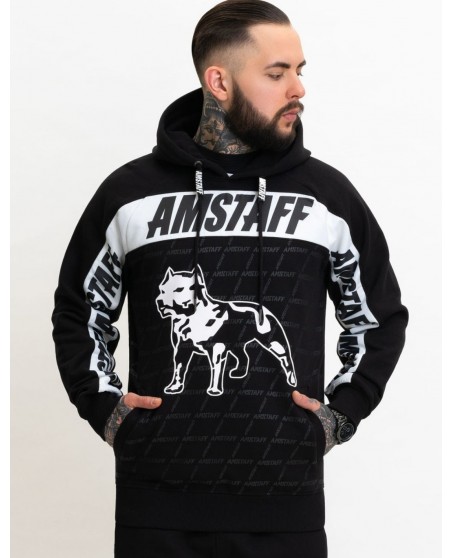 Ruff Rugged Raw Hoodie BlackNWhite by Amstaff