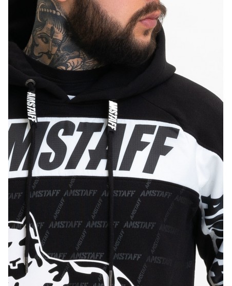 Ruff Rugged Raw Hoodie BlackNWhite by Amstaff
