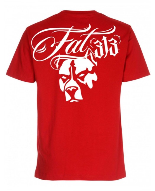Script Dog T-shirt Danish Red by...