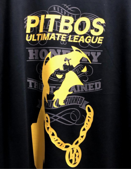 Pitbos Ultimate League Cotton T-Shirt BlackNOrange