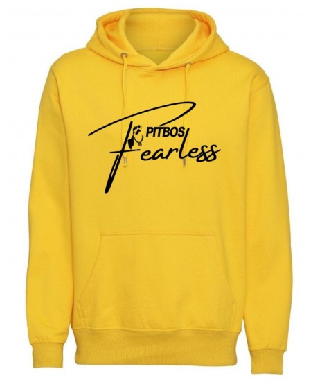 Pitbos Fearless Hoodie YellowNBlack