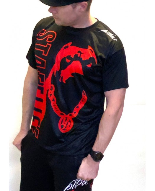 Stafflife PB Logo Dog T-Shirt BlackNRed