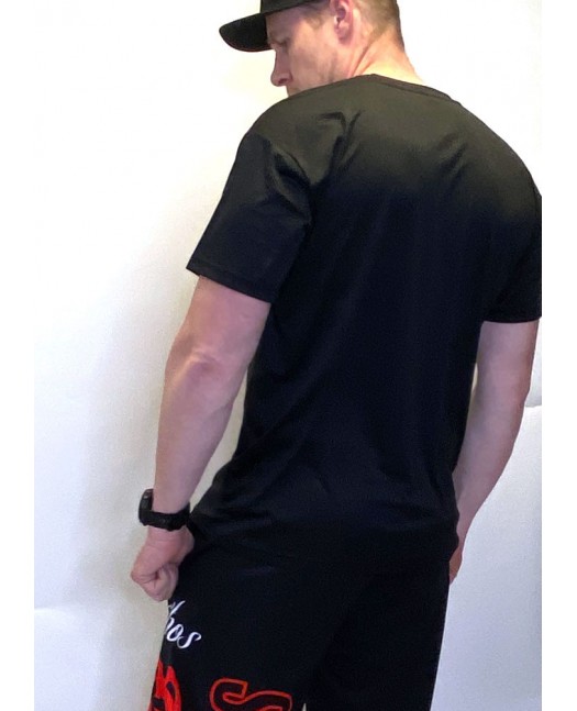 Stafflife PB Logo Dog T-Shirt BlackNRed
