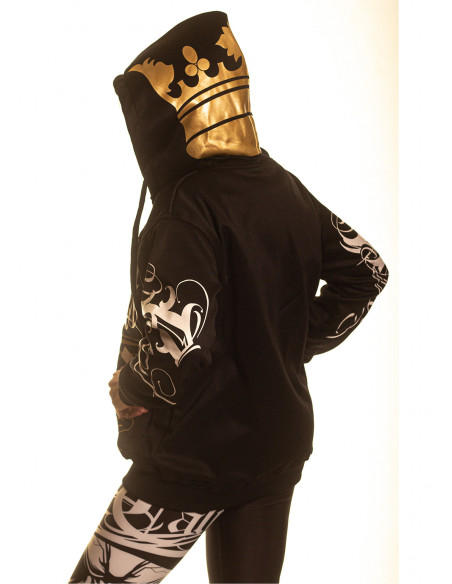 Rebels Hood ZipHoodie Black by BSAT