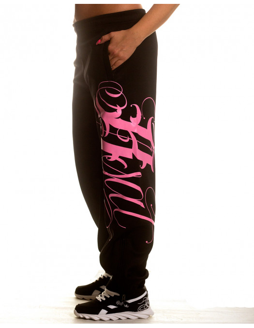 Art Script Sweatpants BlackNPink by BSAT