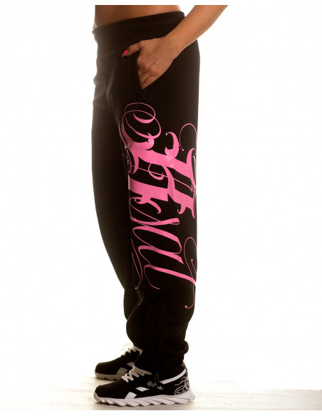 Art Script Sweatpants BlackNPink by BSAT