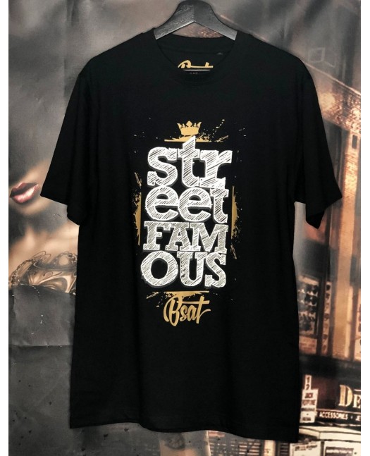 Street Famous T-Shirt Black Organic...