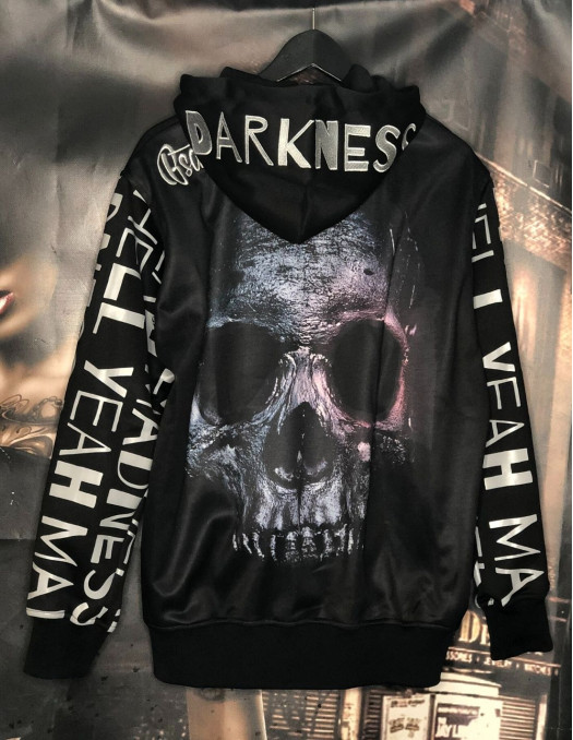 BSAT Darkness Skull El Barrio ZipHoodie