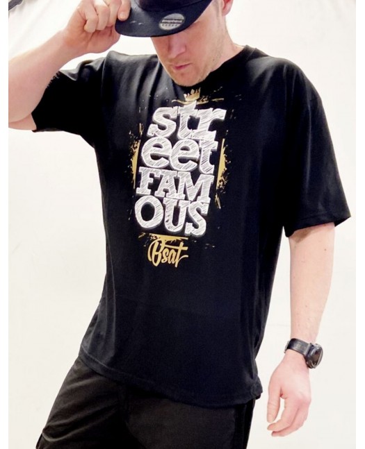 Street Famous T-Shirt Black Organic...