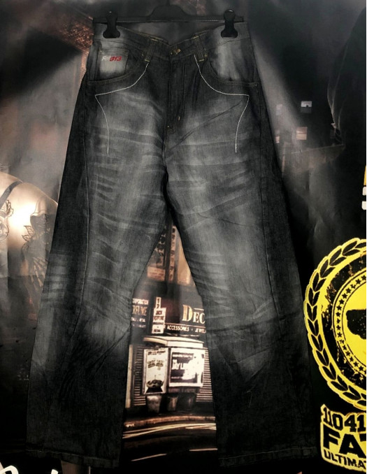 FAT313 Baggy Renew Legend Jeans Black...