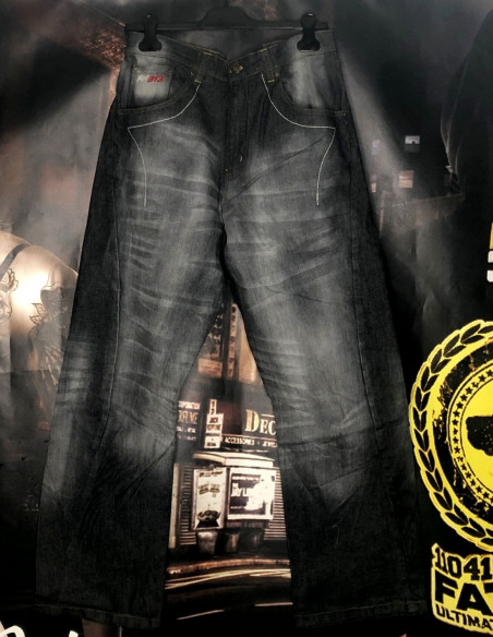 FAT313 Baggy Renew Legend Jeans Black Stonewashed