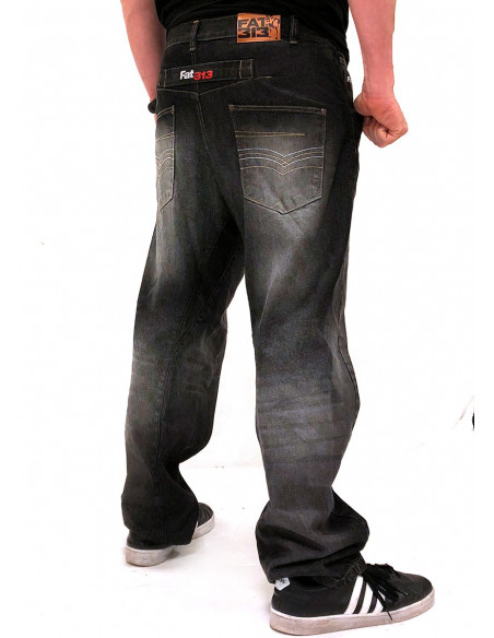 FAT313 Baggy Renew Legend Jeans Black Stonewashed