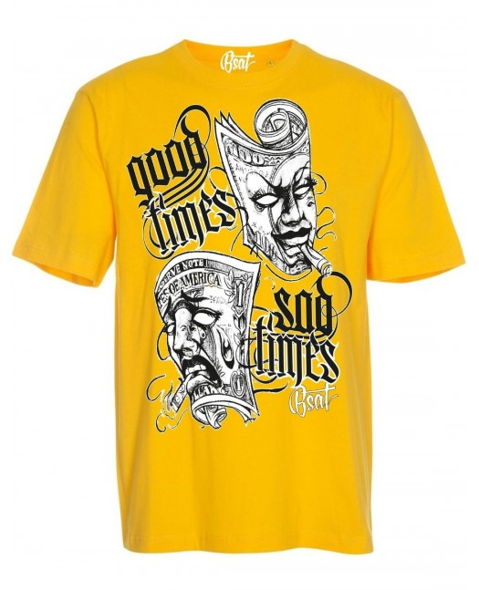 BSAT Good Times Sad Times T-Shirt Yellow