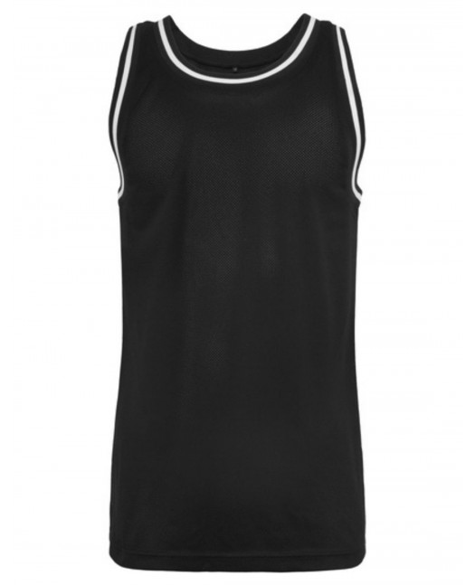 2-Colored Mesh TankTop BlackNWhite
