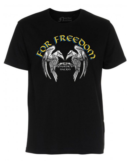 For Freedom T-Shirt Black by Nordic Worlds