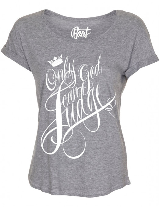 Loose Only God Can Judge T-Shirt Grey...