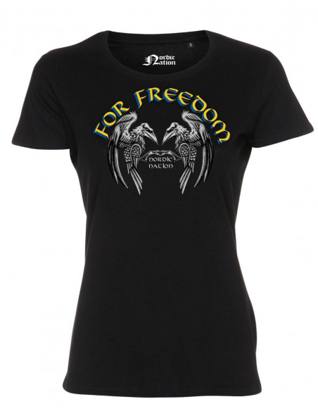 Women Support Ukraine For Freedom T-Shirt by Nordic Worlds