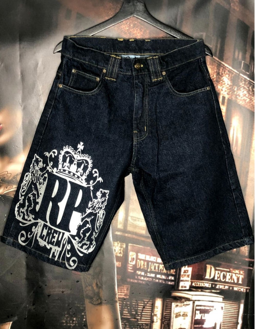 RP Crew Baggy Denim Short BlueNSilver...