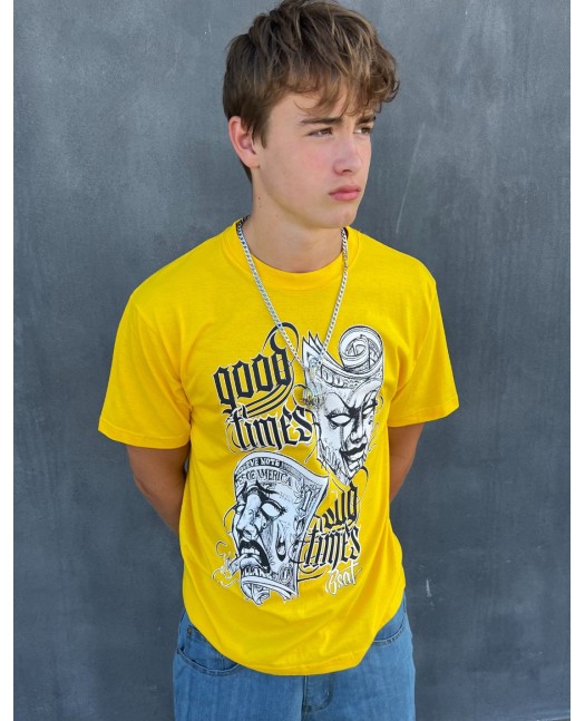 BSAT Good Times Sad Times T-Shirt Yellow