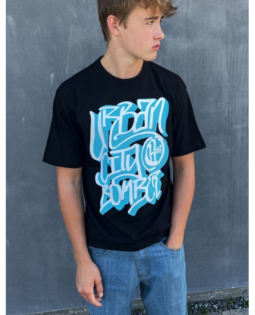 Black Urban City Bomber T-Shirt by BSAT