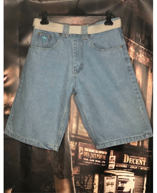 BSAT Baggy Denim Shorts Sky Blue