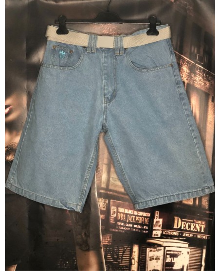 BSAT Baggy Denim Shorts Sky Blue