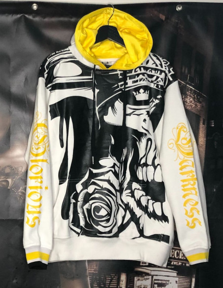 BSAT Darkness Glory Graffitti Hoodie White