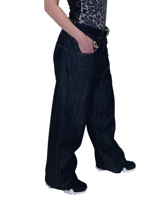 Black Baggy Jeans by BSAT