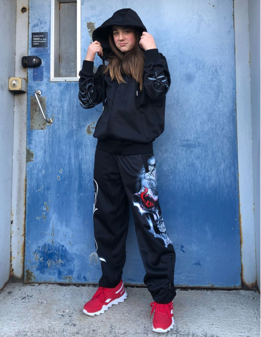 Art Script Skull On Fire ZipHoodie by...