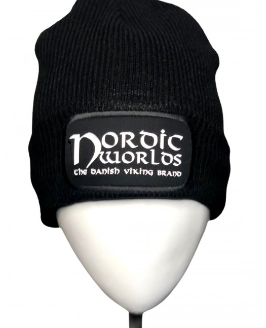 Nordic Worlds Logo Beanie BlackNWhite