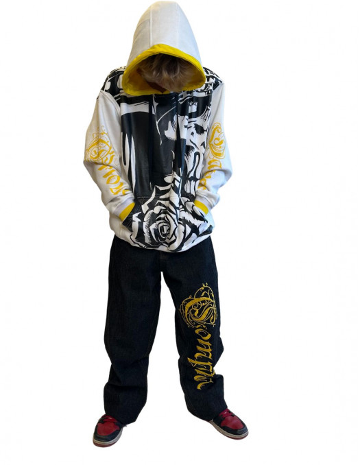 Compton Jeans BlackNGold Baggy by BSAT