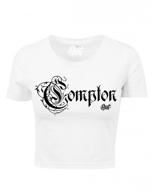 Compton Crop Top White by BSAT