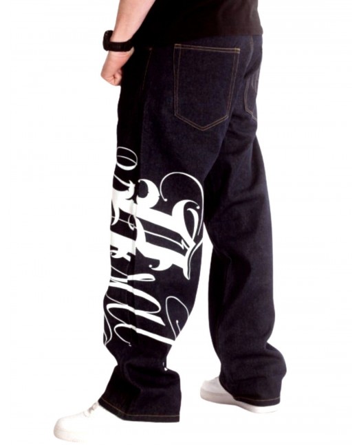 BSAT Art Script Logo Jeans BlackNWhite