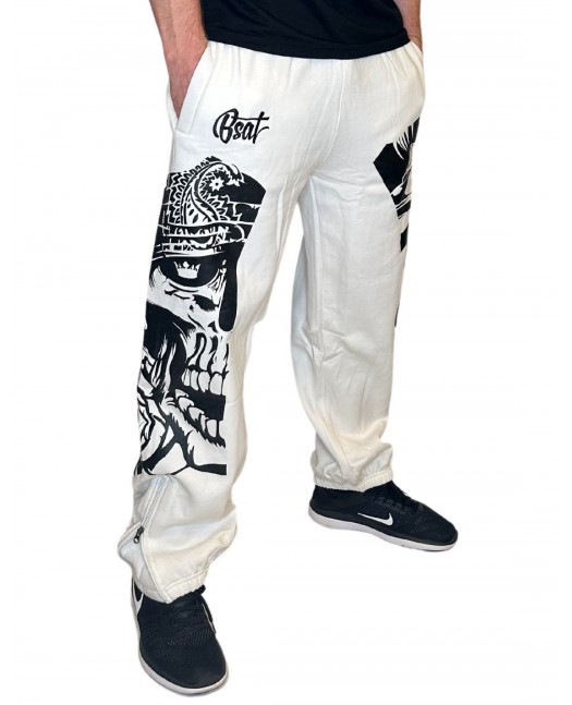 BSAT Darkness Graffiti Sweatpants White